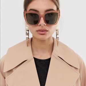 ASOS Oversized Square Sunglasses Tan
